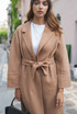 Wool Blend Belted Duster Coat
