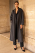 Wool Blend Belted Duster Coat