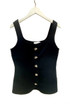 Fine Knit Square Neck Button Front Top