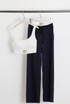 Casual Bralet and Trouser Set With Contrast Waistband 