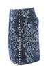 Navy Studded Leopard Print Mini Skirt