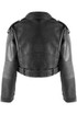 Faux Leather Belted Biker Jacket