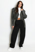 Faux Leather Belted Biker Jacket Faux Leather Belted Biker Jacket