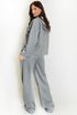 Contrast Piping Hooded Sweatshirt And Jogger Set