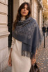 Designer Inspired Monogram Wool Blend Scarf