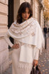Designer Inspired Monogram Wool Blend Scarf