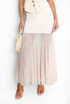 Panelled Mesh Hem Maxi Skirt