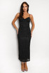 Diamante Embellished Strappy Midi Dress