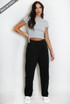 Denim Tapered Wide Leg Trousers 