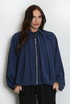 Lightweight Balloon Sleeve Bomber Jacket
