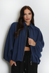 Lightweight Balloon Sleeve Bomber Jacket