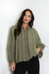 Lightweight Balloon Sleeve Bomber Jacket