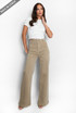 Visible Seam Wide Leg Jeans