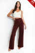 Visible Seam Wide Leg Jeans
