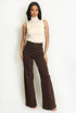 Visible Seam Wide Leg Jeans