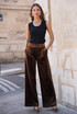 Wide Leg Tailored Velvet Trousers