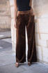 Wide Leg Tailored Velvet Trousers