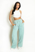 Pintuck Wide Leg Jogger 