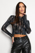 Abstract Mesh Long Sleeve Top