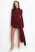 Side Tie Long Sleeve Mini Dress