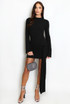 Side Tie Long Sleeve Mini Dress