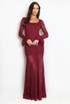 Lace Flare Cuffs Maxi Dress