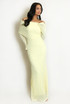 Lace Bardot Maxi Dress