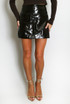 A-Line Vinyl Mini Skirt