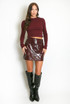 A-Line Vinyl Mini Skirt