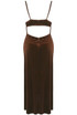 Velvet Cut Out Back Maxi Dress