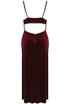 Velvet Cut Out Back Maxi Dress