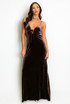 Velvet Cut Out Back Maxi Dress