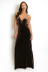 Velvet Cut Out Back Maxi Dress