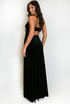 Velvet Cut Out Back Maxi Dress