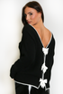 Bow Back V-Neck Jumper 