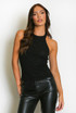 Textured Halter Neck Top