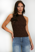 Textured Halter Neck Top