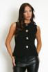 Soft Knit Statement Button Waistcoat