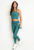 Gym Vest And Legging Set With Piping