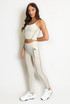 Gym Vest And Legging Set With Piping