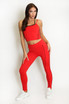 Gym Vest And Legging Set With Piping