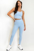 Gym Vest And Legging Set With Piping