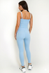 Gym Vest And Legging Set With Piping