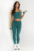 Gym Vest And Legging Set With Piping