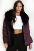 Puffer Fur Trim Jacket