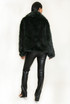 Oversized Lapel Faux Fur Jacket