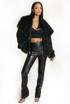 Oversized Lapel Faux Fur Jacket
