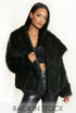 Oversized Lapel Faux Fur Jacket