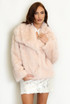Oversized Lapel Faux Fur Jacket