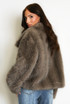 Vintage Look Speckled Faux Fur Jacket 